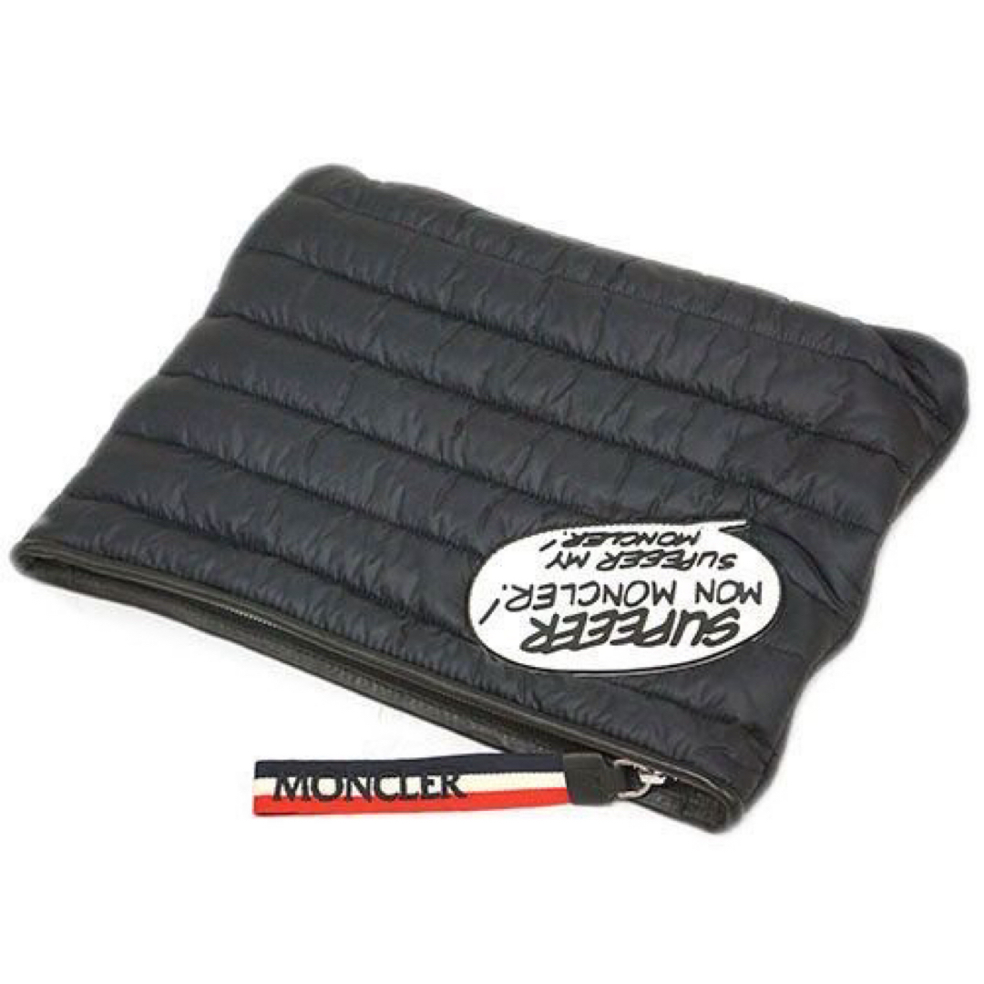 MONCLER(モンクレール)のMONCLER モンクレール pochette レザーワッペン クラッチバック メンズのバッグ(セカンドバッグ/クラッチバッグ)の商品写真