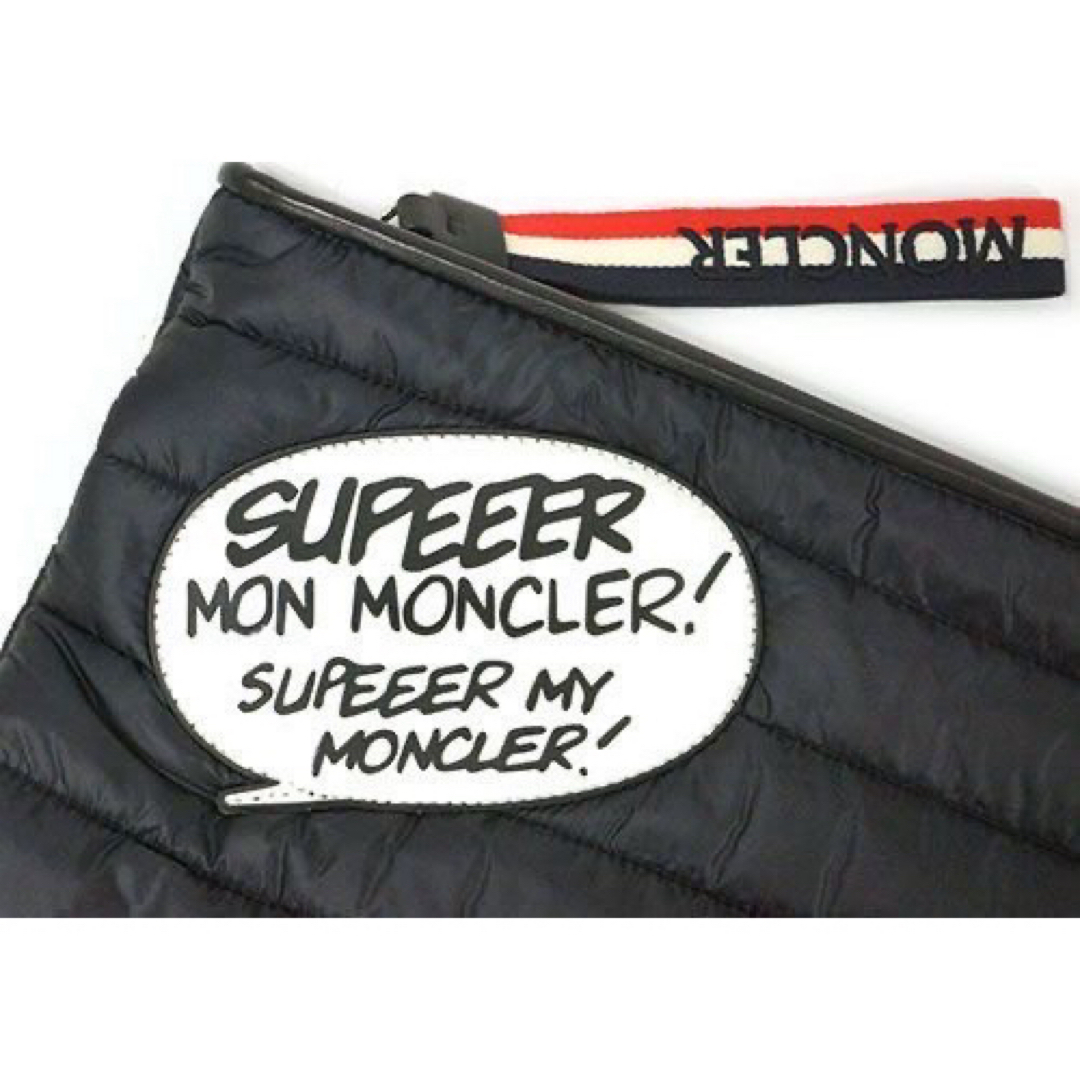 MONCLER(モンクレール)のMONCLER モンクレール pochette レザーワッペン クラッチバック メンズのバッグ(セカンドバッグ/クラッチバッグ)の商品写真