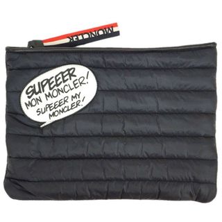 MONCLER - MONCLER モンクレール pochette レザーワッペン クラッチバック