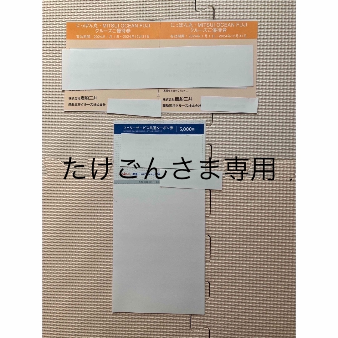 商船三井株主優待フェリーサービス共通クーポン券1枚、クルーズご優待