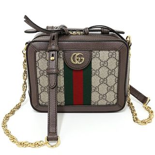 Gucci - グッチ GUCCI オフィディア GGスプリーム ミニショルダーバッグ チェーンショルダー 602576 ベージュ ブラウン ゴールド金具 未使用品