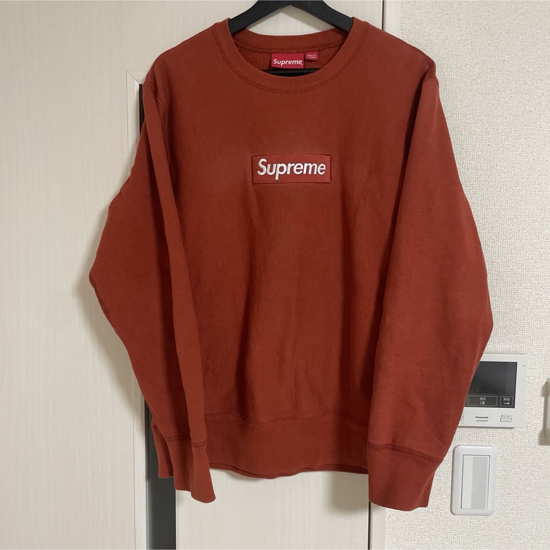 トップスsupreme box logo crewneck  18aw rust