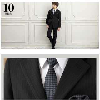 値下げ★卒業式スーツ　5点セット　黒　150ドレス/フォーマル