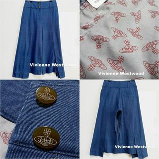 ヴィヴィアンウエストウッド(Vivienne Westwood)の【Vivienne Westwood】ORBボタン フレアカット デニム(デニム/ジーンズ)