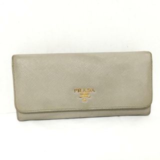 プラダ(PRADA)のPRADA(プラダ) 長財布 - ベージュ レザー(財布)