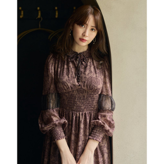 Her lip to - 【週末限定価格】Winter Floral Long-sleeve Dressの通販 ...