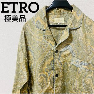 ETRO エトロ 15AW コットンペイズリーシャツ グレー 39新古品使用感の無い新品同様品Ａ