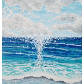 海　風景画　絵　絵画　アート　パステル画　インテリア(絵画/タペストリー)