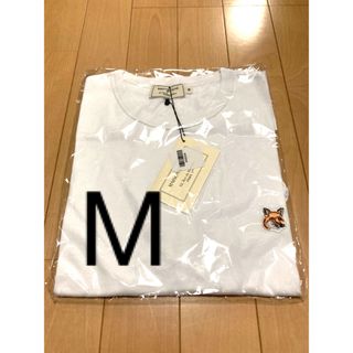 メゾンキツネ(MAISON KITSUNE')の② M メゾンキツネ　ワンフォックス　半袖　Tシャツ　白(Tシャツ(半袖/袖なし))