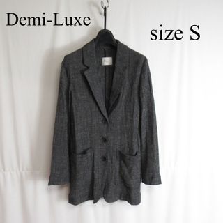 デミルクスビームス(Demi-Luxe BEAMS)のDemi-Luxe シルク混 レーヨン テーラード ジャケット ブレザー 36(テーラードジャケット)