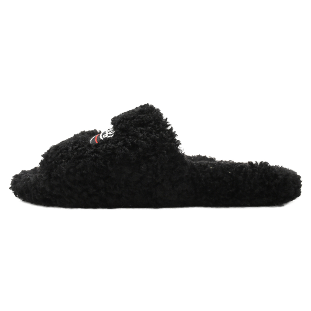 Balenciaga(バレンシアガ)のBALENCIAGA バレンシアガ Furry Slide Sandal キャンペーンロゴ ファー スライド サンダル ブラック 654747 メンズの靴/シューズ(サンダル)の商品写真