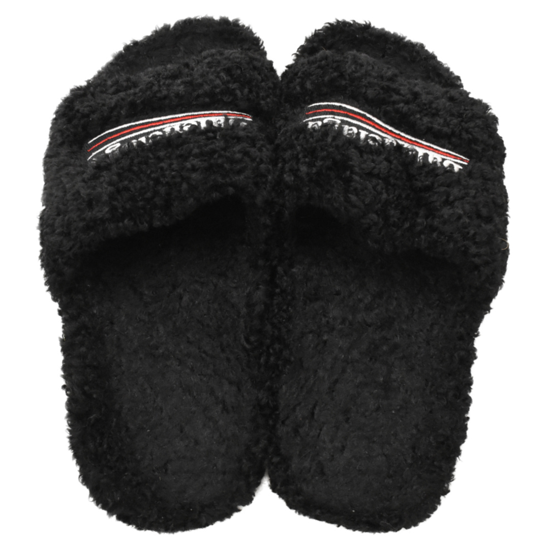 Balenciaga(バレンシアガ)のBALENCIAGA バレンシアガ Furry Slide Sandal キャンペーンロゴ ファー スライド サンダル ブラック 654747 メンズの靴/シューズ(サンダル)の商品写真