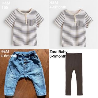 エイチアンドエム(H&M)のH&M キッズ　半袖　Tシャツ　ボーダー(Tシャツ/カットソー)