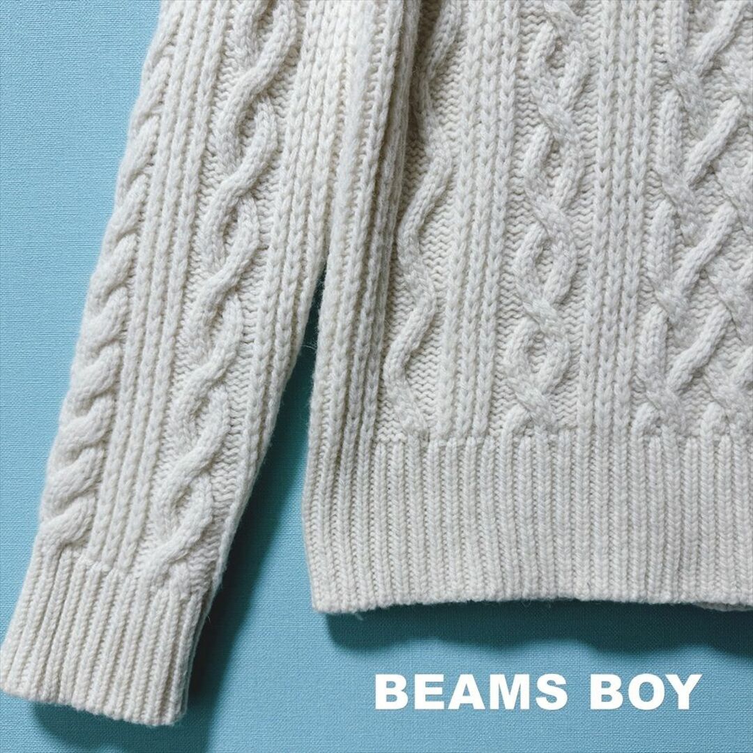 BEAMS BOY(ビームスボーイ)の【BEAMS BOY】ビームスボーイ クルーネック ケーブルニット レディースのトップス(ニット/セーター)の商品写真