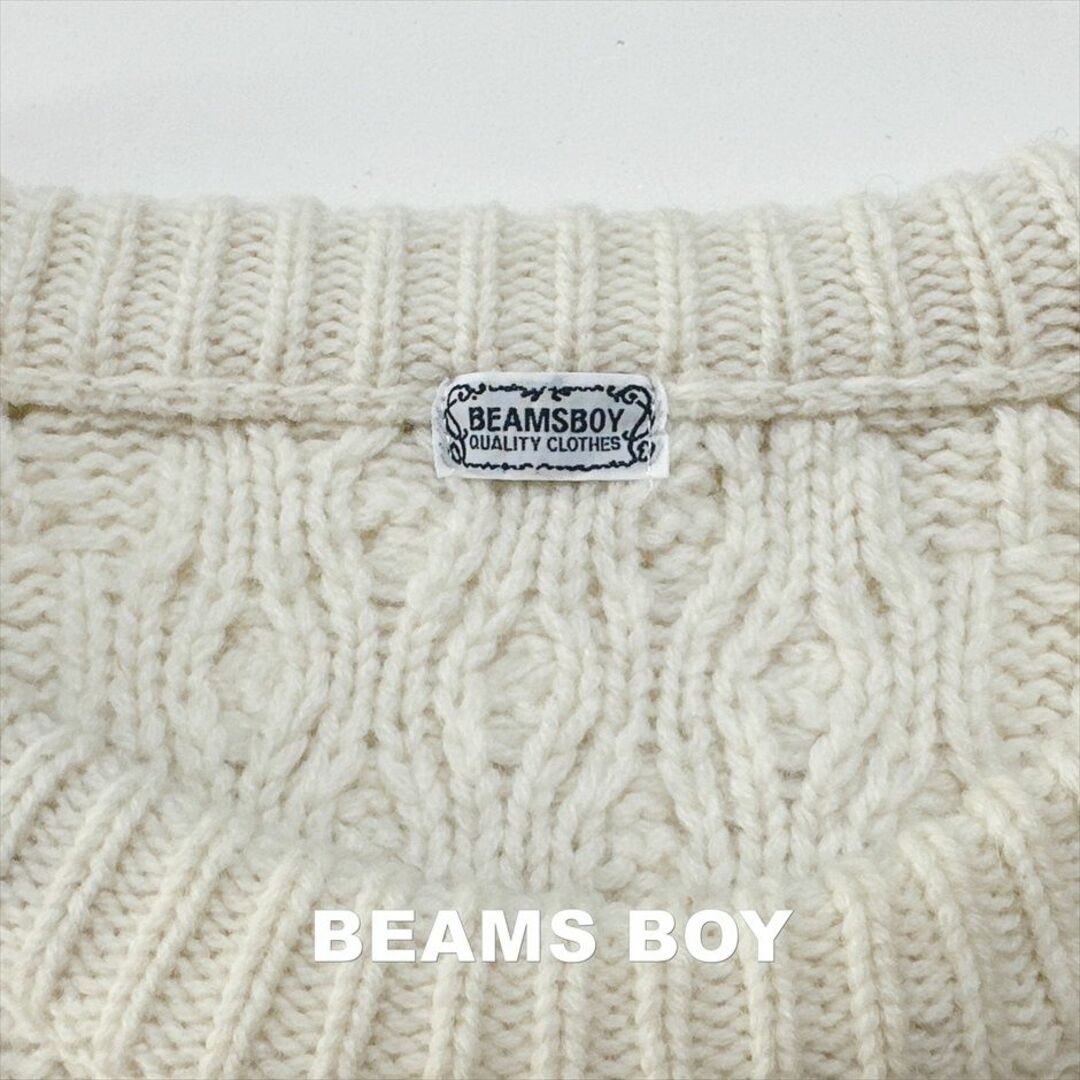 BEAMS BOY(ビームスボーイ)の【BEAMS BOY】ビームスボーイ クルーネック ケーブルニット レディースのトップス(ニット/セーター)の商品写真