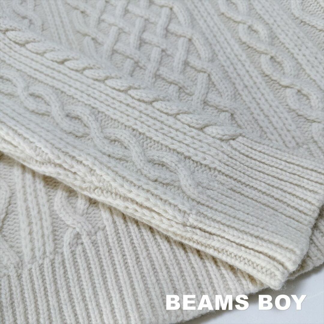 BEAMS BOY(ビームスボーイ)の【BEAMS BOY】ビームスボーイ クルーネック ケーブルニット レディースのトップス(ニット/セーター)の商品写真