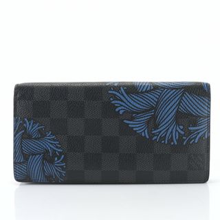 ルイヴィトン(LOUIS VUITTON)の美品 ルイヴィトン ダミエ グラフィット ポルトフォイユ ブラザ N41677 レザー 長財布 ロング ウォレット 本革 メンズ MMM M4-3(長財布)