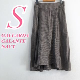 ガリャルダガランテネイビー(GALLARDAGALANTE NAVY)のガリャルダガランテ　ワイドパンツ　S　ベージュ　ブラウン　ネイビー　チェック(カジュアルパンツ)