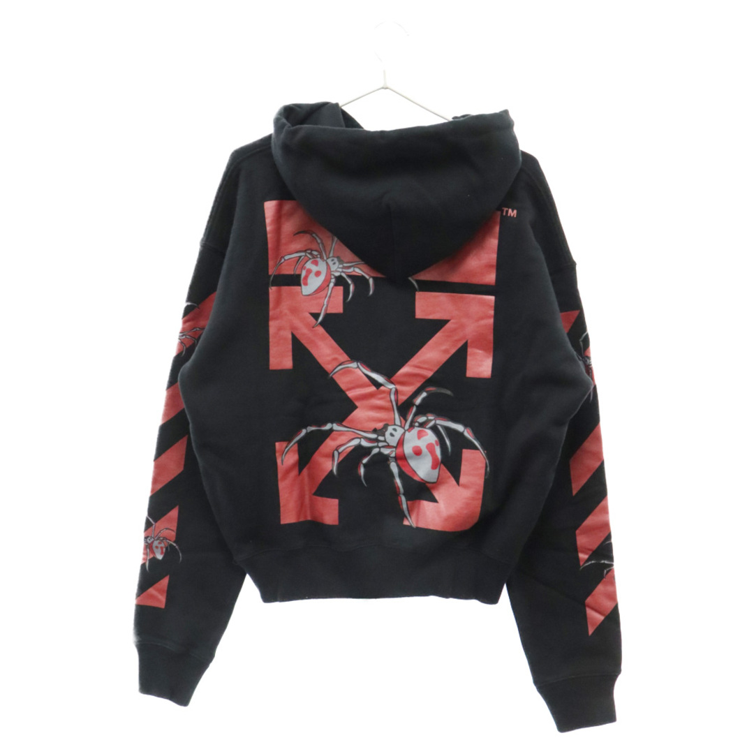 OFF-WHITE オフホワイト Spider Print Logo Hoodie OMBB037S20E30001 スパイダープリント スウェットプルオーバーパーカー ブラック57センチ身幅