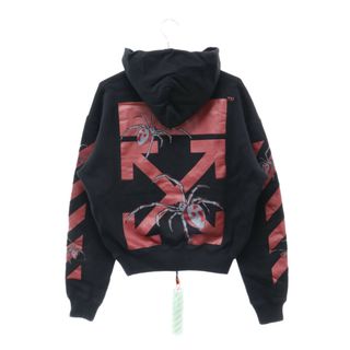 オフホワイト(OFF-WHITE)のOFF-WHITE オフホワイト Spider Print Logo Hoodie OMBB037S20E30001 スパイダープリント スウェットプルオーバーパーカー ブラック(パーカー)