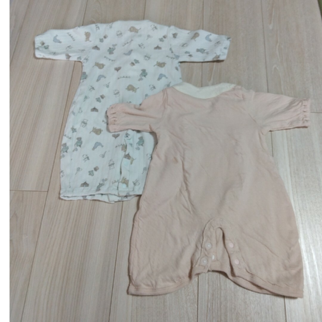 新生児 ロンパース 2着 キッズ/ベビー/マタニティのベビー服(~85cm)(ロンパース)の商品写真