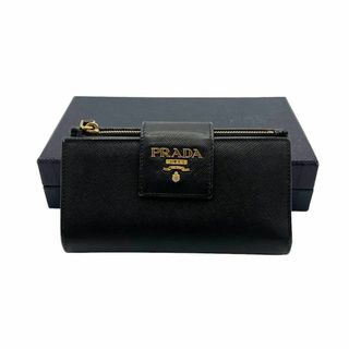 プラダ(PRADA)の⭐️良品⭐️ プラダ サフィアーノ メタルロゴ 長財布 ブラック(財布)