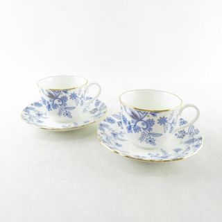 ノリタケ(Noritake)の美品 Noritake ノリタケ ブルーソレンティーノ ティーカップ＆ソーサー 2客 ペア SY7902U (グラス/カップ)