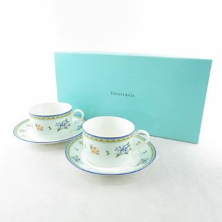 ティファニー(Tiffany & Co.)の美品 TIFFANY＆Co. ティファニー モーニンググローリー カップ＆ソーサー 2客 ペア ティー コーヒー SY7914U (グラス/カップ)