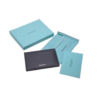 ティファニー(Tiffany & Co.)の新品同様 TIFFANY&Co. ティファニー カードケース パスケース 定期入れ グレー チャコール レザー 5ポケット 中古 59530(パスケース/IDカードホルダー)