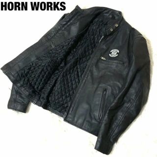 ホーンワークス(HORN WORKS)のホーンワークス　ライダースジャケット　ブラック　M　シングル　ライダース(ライダースジャケット)