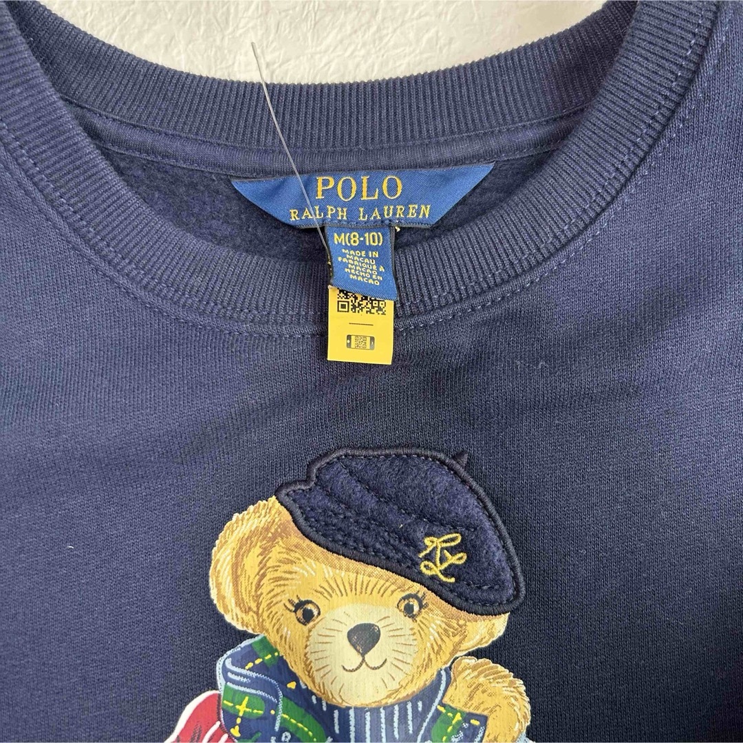 POLO RALPH LAUREN(ポロラルフローレン)のタグなし◆新作◇ラルフローレン ポロベアフリースドレス ネイビー M/140 キッズ/ベビー/マタニティのキッズ服女の子用(90cm~)(ワンピース)の商品写真