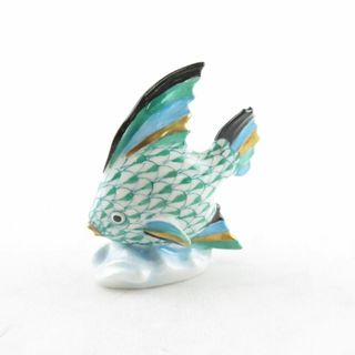 ヘレンド(Herend)の美品 Herend ヘレンド エンゼルフィッシュ フィギュリン ハンドペイント 熱帯魚 魚 置物 オブジェ SU5144V (置物)