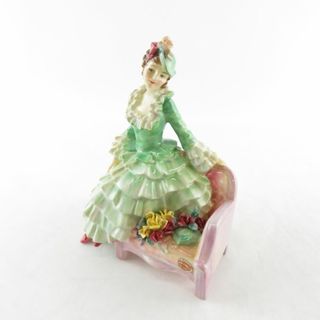 ロイヤルドルトン(Royal Doulton)の美品 ROYAL DOULTON ロイヤルドルトン Sonia ソニア HN1738 フィギュリン 置物 陶器人形 女性 フラワー 西洋陶磁 SU5146V (置物)