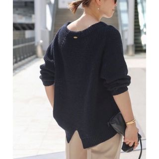 トップス極美品 Deuxieme Classe Linen プルオーバー ブラウン