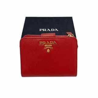 プラダ(PRADA)の⭐️美品⭐️ プラダ サフィアーノ レザー 二つ折り財布 レッド(財布)