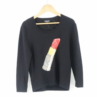 ソニアリキエル(SONIA RYKIEL)のSONIARYKIEL ソニアリキエル ニット 38 (M) ウール100％ リップ 口紅 スパンコール レディース AM5296A40 (ニット/セーター)