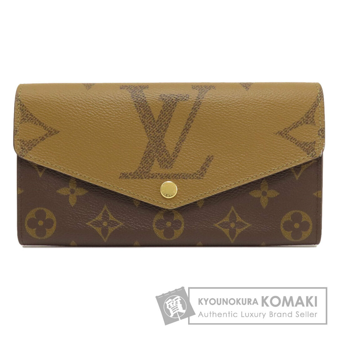 モノグラムリバースブラウン系LOUIS VUITTON M80726 ポルトフォイユ・サラ モノグラムリバース 長財布（小銭入れあり） モノグラムジャイアント レディース