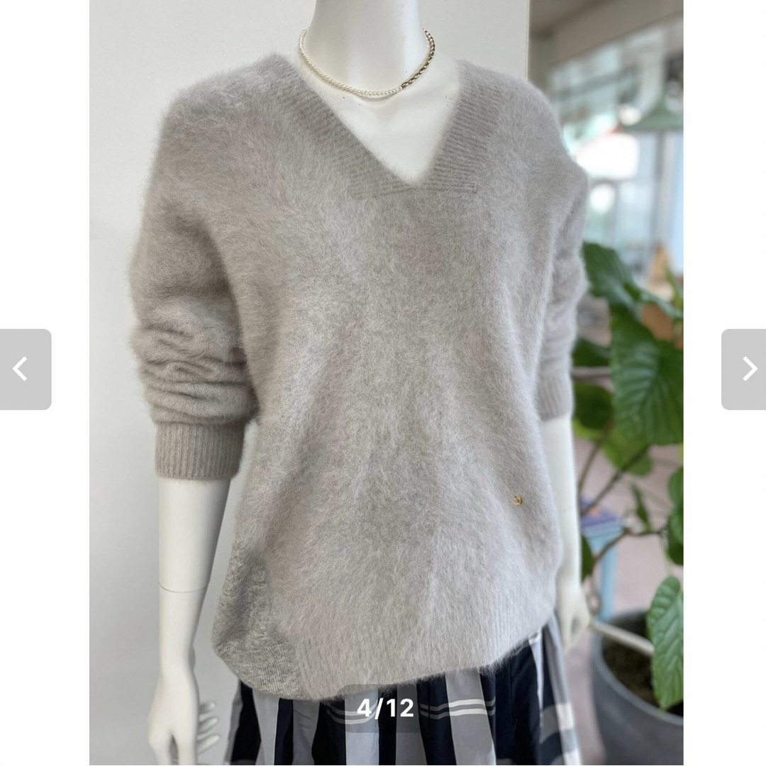 Dignite collier - ディニテコリエ フォックスカシミヤVニット Dignite collier - ディニテコリエ フォックスカシミヤVニット