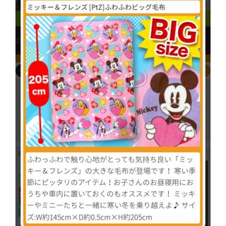 ディズニー(Disney)のディズニー ミッキー＆フレンズ ふわふわビック毛布(毛布)