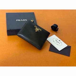 プラダ(PRADA)のPRADA サフィアーノ　パスケース付き二つ折り財布(財布)