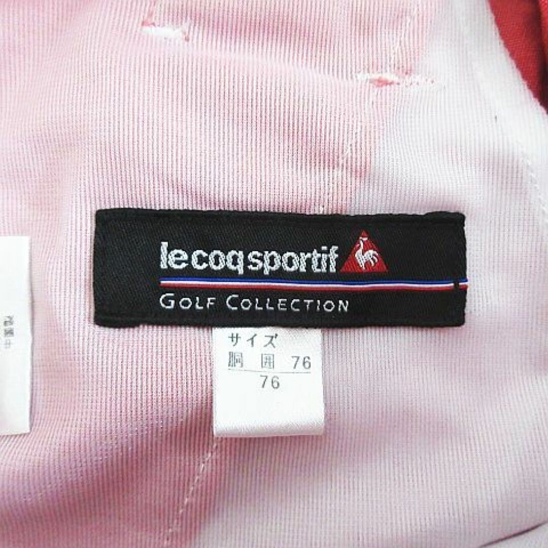 le coq sportif(ルコックスポルティフ)のルコックスポルティフ カーゴパンツ ロング丈 ロゴ 76 コーラルピンク スポーツ/アウトドアのゴルフ(ウエア)の商品写真