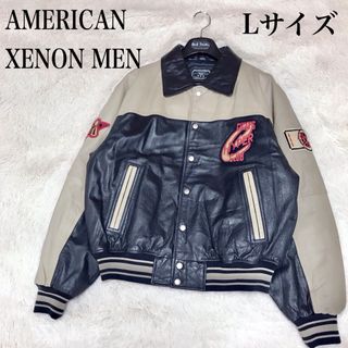 AMERICAN XENON MEN  牛革 スタジャン スタジアムジャケット(スタジャン)