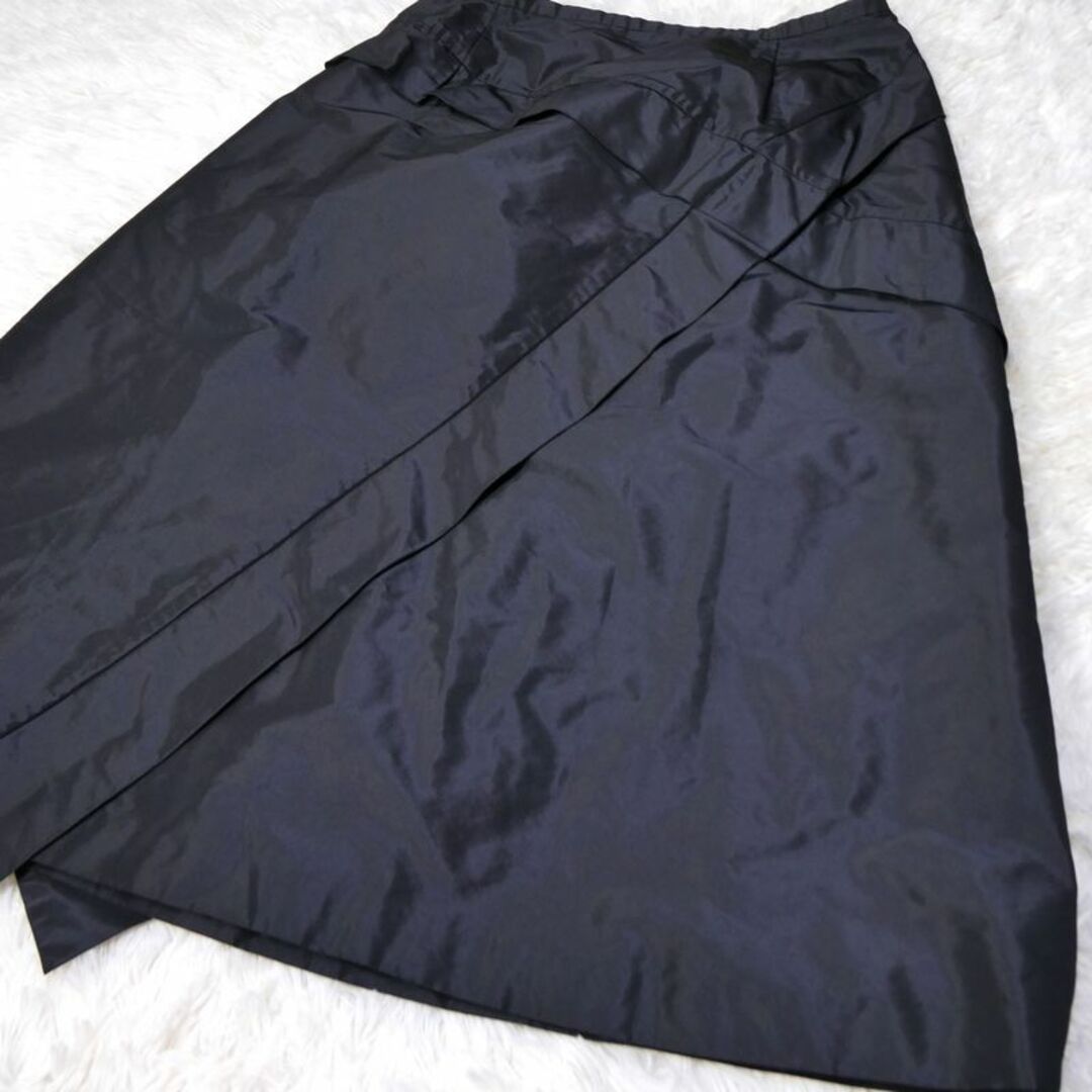 HIROKO KOSHINO(ヒロココシノ)のKOSHINO HIROKO レディース ミディスカート フレア 黒 L レディースのスカート(ひざ丈スカート)の商品写真
