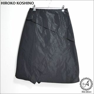 ヒロココシノ(HIROKO KOSHINO)のKOSHINO HIROKO レディース ミディスカート フレア 黒 L(ひざ丈スカート)