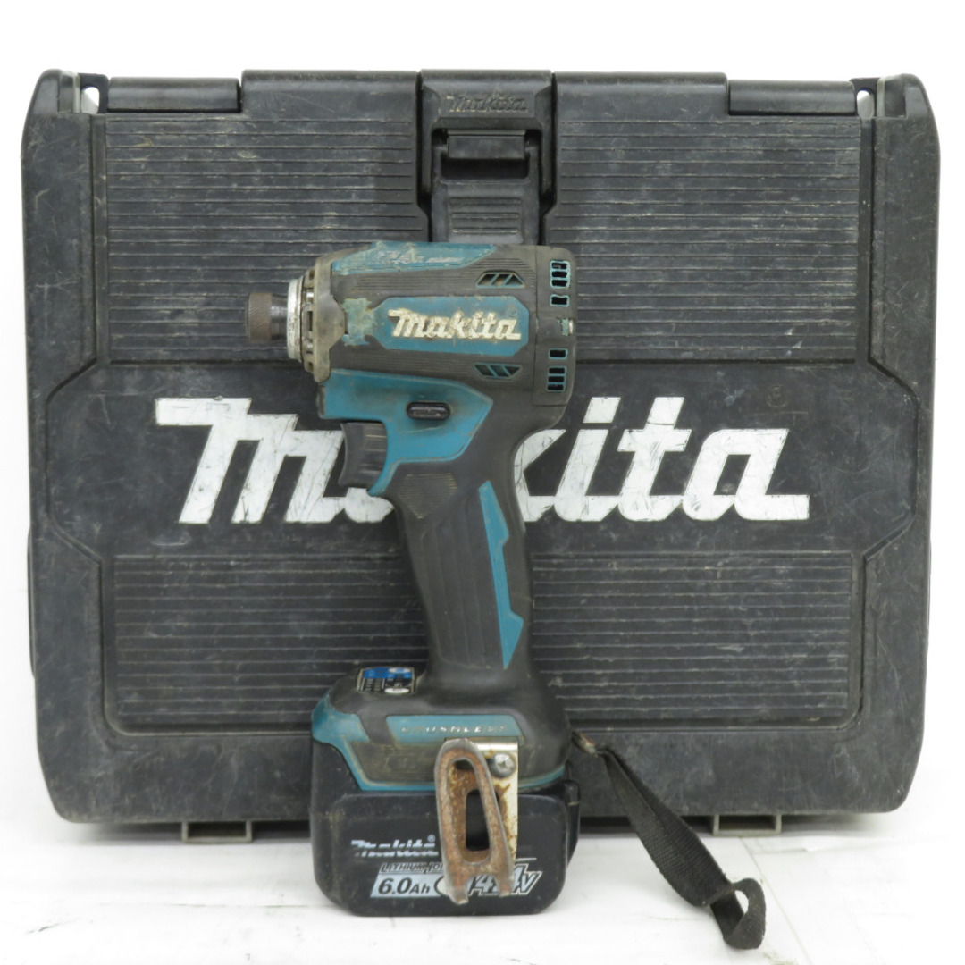 makita (マキタ) 14.4V 6.0Ah 充電式インパクトドライバ 青 ケース