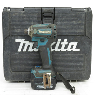 マキタ(Makita)のmakita マキタ 14.4V 6.0Ah 充電式インパクトドライバ 青 ケース・充電器・バッテリ1個セット 手元スイッチ不良 TD161D 中古(工具)