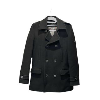 バーバリーブラックレーベル(BURBERRY BLACK LABEL)のBURBERRY BLACK LABEL バーバリー ブラックレーベル Pコート メンズ ウール カシミヤ混 ダブル ミドル M 送料無料 中古 IT1(ピーコート)