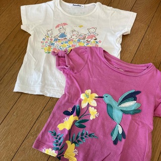 ファミリア(familiar)のサイズ90 ファミリア Tシャツ　半袖2枚　ピンク(Tシャツ/カットソー)