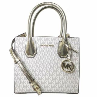 マイケルコース(Michael Kors)の【新品】マイケルコース バッグ ハンドバッグ MICHAEL KORS マーサー PVC ミディアム MKシグネチャー クロスボディ メッセンジャー 2WAY 斜め掛け 35H3GM9M2B PL GLD MULTI (ゴールド系×ホワイト系 マルチ) アウトレット レディース MERCER MIDIUM MESSENGER(ハンドバッグ)