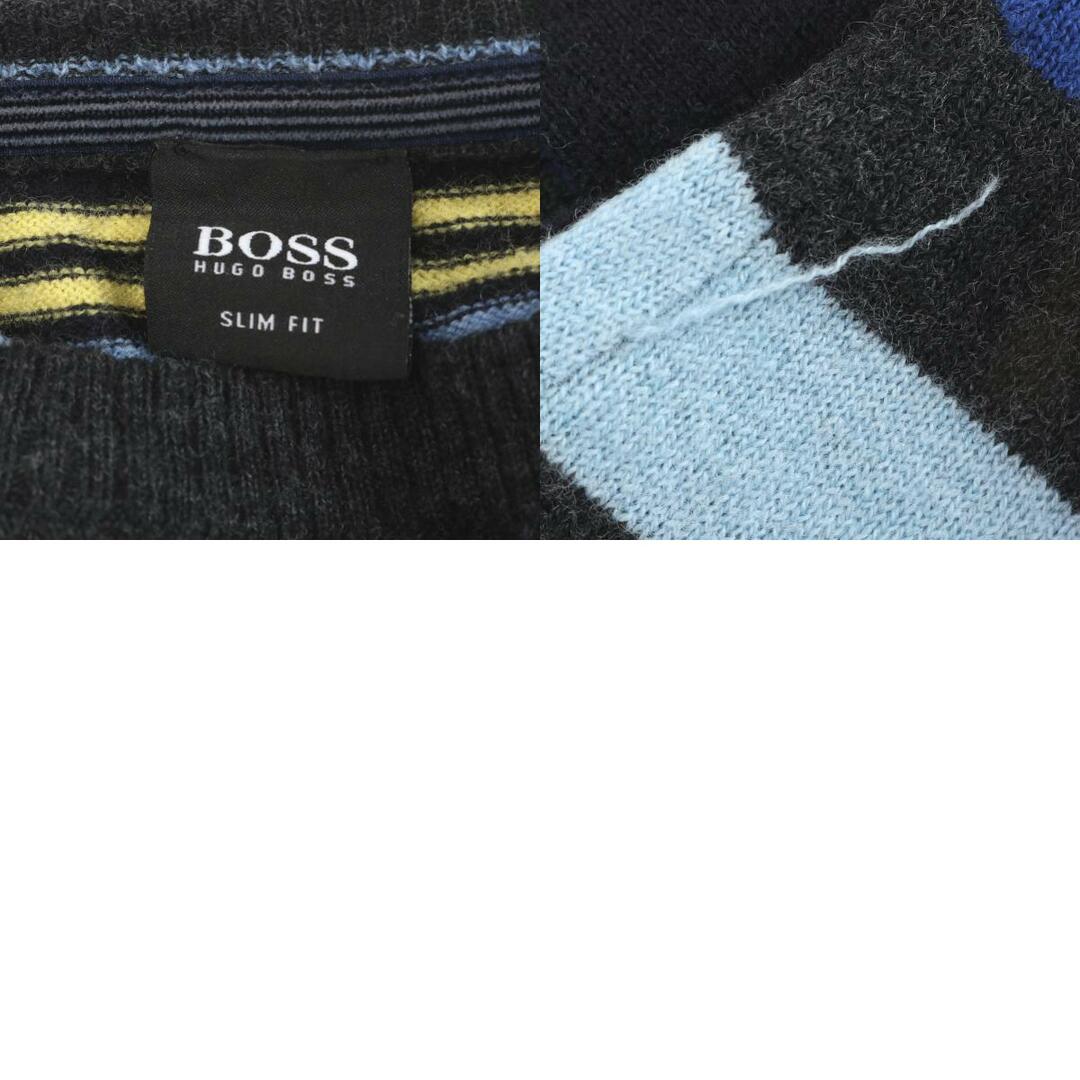 HUGO BOSS(ヒューゴボス)のヒューゴボス 長袖 ニット トップス セーター ストライプ Mサイズ アパレル 服 ブランド メンズ EEE 0130-E17 メンズのトップス(ニット/セーター)の商品写真